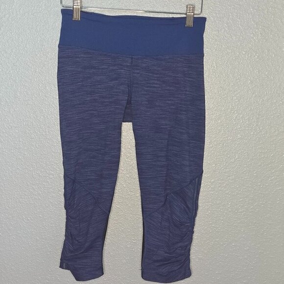 Lululemon Run: For Your Life Crop - 6 Wee Are From Space Limitless Blue Black - Picture 4 of 7